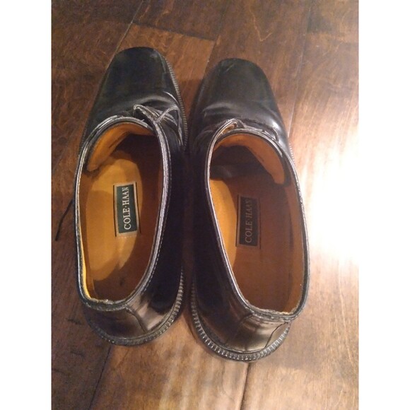 Cole Haan Black Leather Square Toe Derby Dress Shoes Classic‎ Business Formal main image 4